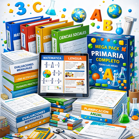 Mega Pack Primaria Completo (4 Areas hasta 7° grado)
